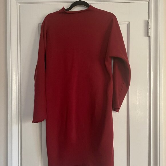 Frank & Eileen Izzie Sweatshirt Party Dress TRIPLE FLEECE Size: XS, Cranberry - Picture 4 of 6